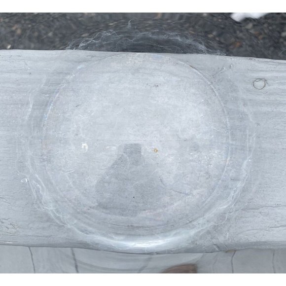 LARGE MCM Vintage Glass 12.25" Centerpiece Bowl Modern Clear Decor Design - Picture 7 of 16